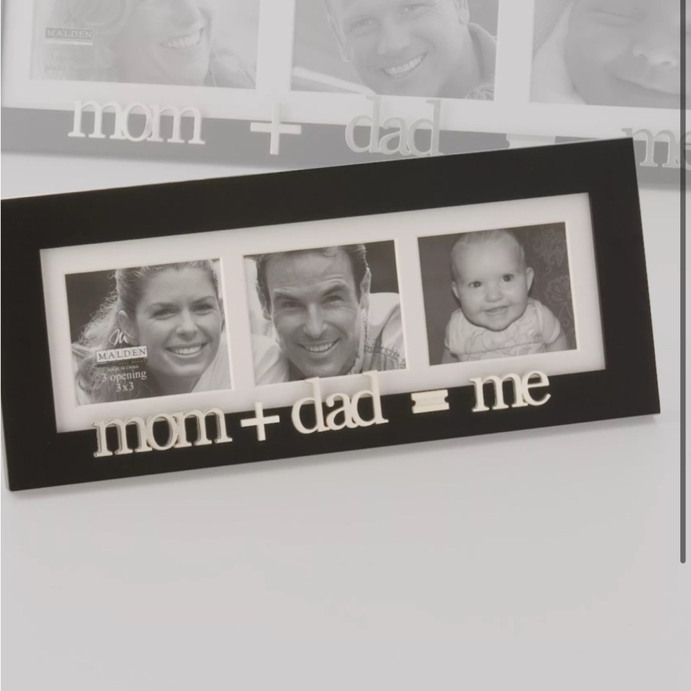 BNIB - Black and White Family Photo Frame
